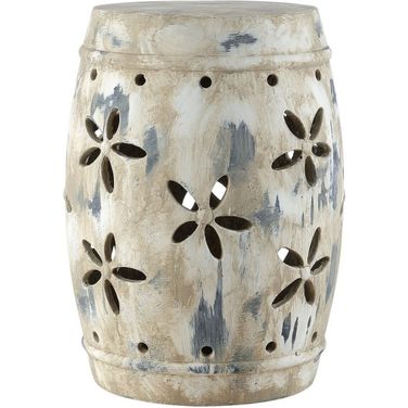 Ilia Garden Stool in Antique Cream