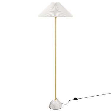 Illusion Marble Dome Floor Lamp In Brass