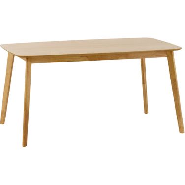 Illusory Dining Table with Rectangle Tabletop and Splayed Legs In Oak