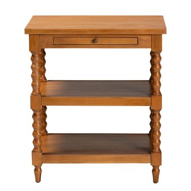 Imogene Wood End Table In Walnut Brown