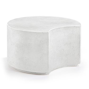 Imperia Concrete Indoor and Outdoor Coffee Table In White