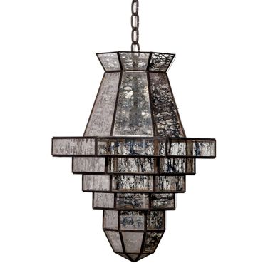 Imperial 1-Light Glass and Metal Pendant In Black