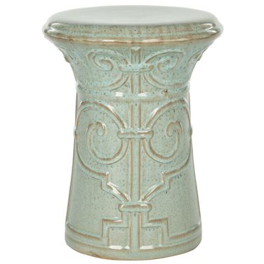Imperial Re Blue Scroll Garden Stool