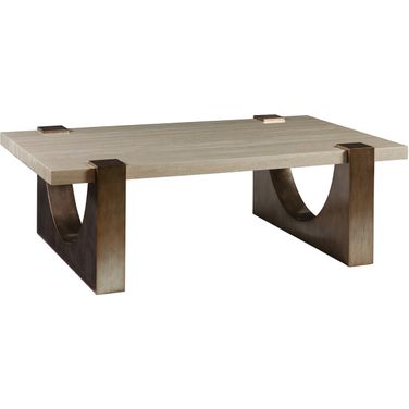 Signature Designs Impresario Rectangular Cocktail Table In Silver Leaf