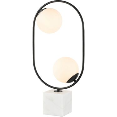 Imrie Table Lamp in White and Black