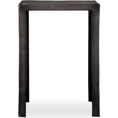 In The Groove Aluminum Accent Table In Silver