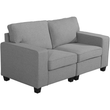 Inaya 67 Inch Loveseat In Light Gray