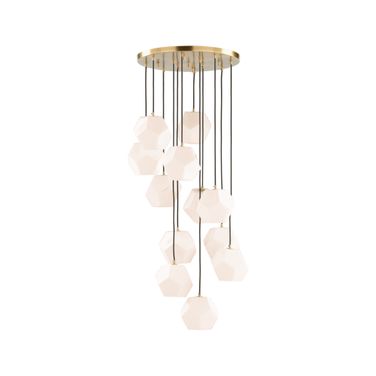 Indicus Chandelier In White and Cream