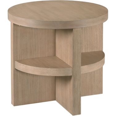 Indiya Round End Table In Sandalwood