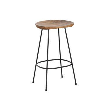 Indra Counter Stool In Natural and Black