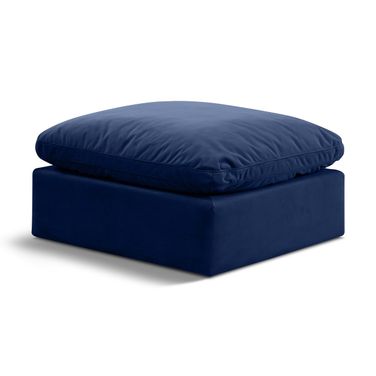 Indulge Ottoman In Navy Velvet