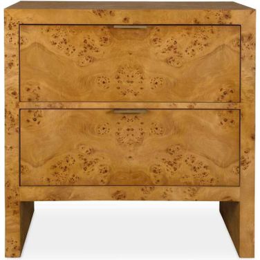 Indus 2 Drawer Burl Chest In Woodtone