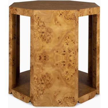 Indus Burl Side Table In Woodtone