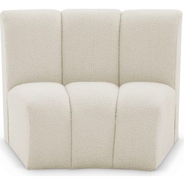Infinity Boucle Fabric Modular Chair In Cream