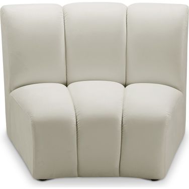 Infinity Velvet Modular Chair In Cream