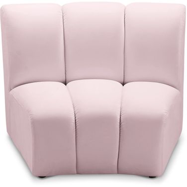 Infinity Velvet Modular Chair In Pink