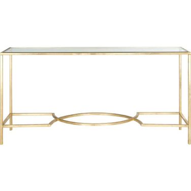 Inga Gold and Tempered Glass Top Console
