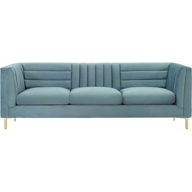 Ingenuity Light Blue Channel Tufted Performance Velvet Sofa EEI-3454-LBU