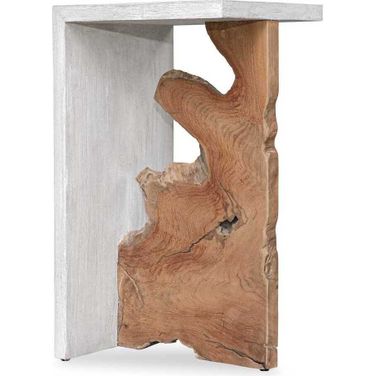Intersect Modern Accent Table In White and Brown
