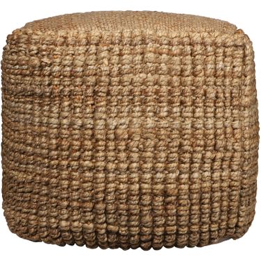 Intra Solid Indoor Handmade Pouf In Natural