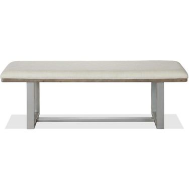 Intrigue Upholstered Dining Bench In Light Brown