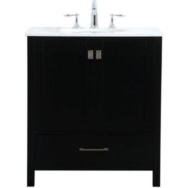 Irene 30 Inch Single Bathroom Vanity In Black