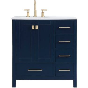 Irene 32 Inch Single Bathroom Vanity In Blue
