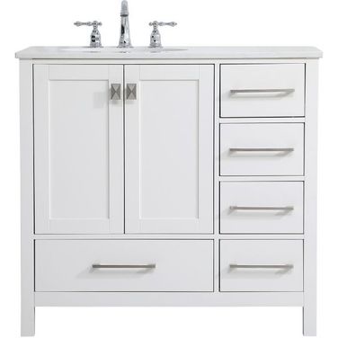 Irene 36 Inch Single Bathroom Vanity In White