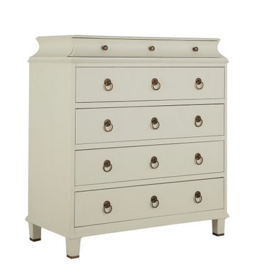 Irene Chest In Antique White and Antique Bronze