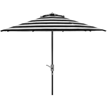 Iris Black and White UV Resistant Fashion Line 9-Foot Auto Tilt Umbrella