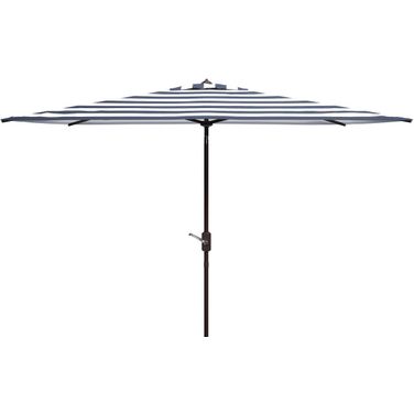 Iris Fashion Line 6.5 X 10 Ft Rect Umbrella In White/Navy