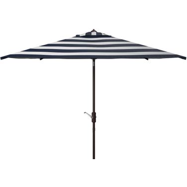 Iris Fashion Line 7.5 Ft Square Umbrella In White/Navy