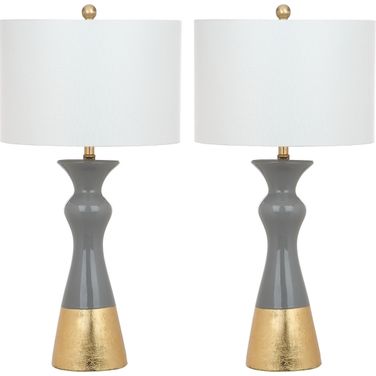 Iris Gray and Gold 30.5 Inch Table Lamp Set of 2