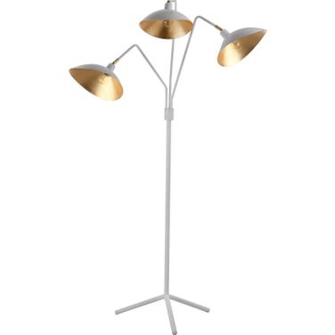 Iris White and Gold 69.5 Inch Floor Lamp