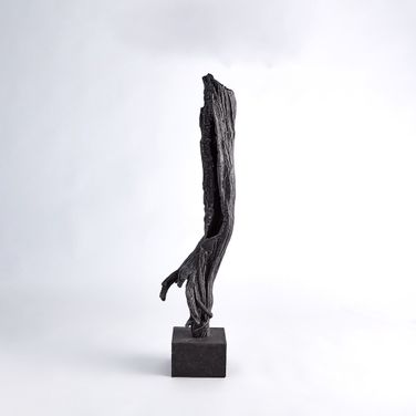Iron Medium Driftwood Sculpture In Clear