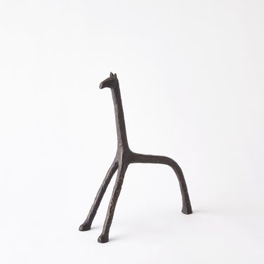 Iron Small Giraffe In Bronze