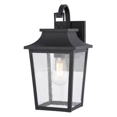 Irving Park 13.75 Inch Outdoor Wall Light In Textured Black