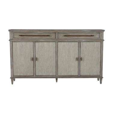 Isaac Long Cabinet In Brushed Grey and Antique Bronze