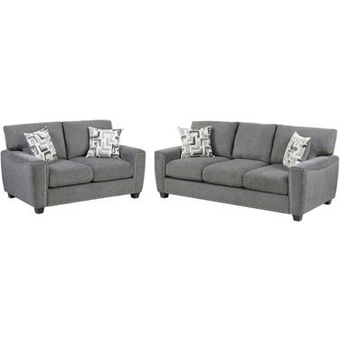 Isabel Living Room Set In Gray