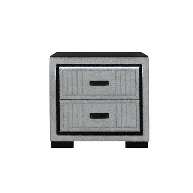 Isabella Nightstand with LED In Grey