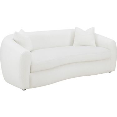 Isabella Upholstered Tight Back Sofa White
