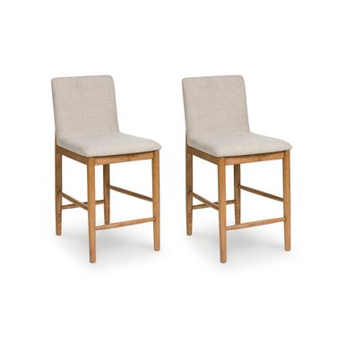 Isanti Counter Height Barstool Set of 2 In Light Brown