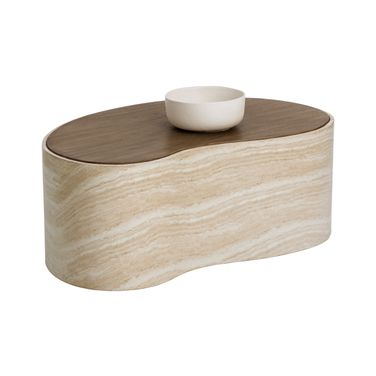 Ishiko Large Coffee Table In Light Brown and Warm Brown