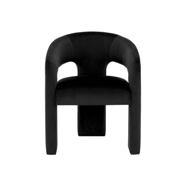 Isidore Dining Armchair In Abbington Black