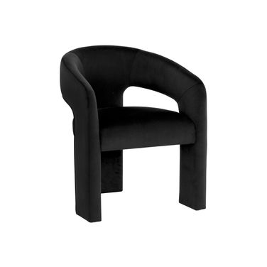 Isidore Dining Armchair In Abbington Black