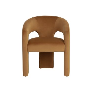 Isidore Dining Armchair In Meg Gold