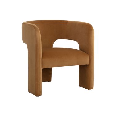 Isidore Lounge Chair In Meg Gold