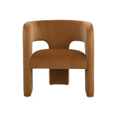 Isidore Lounge Chair In Meg Gold