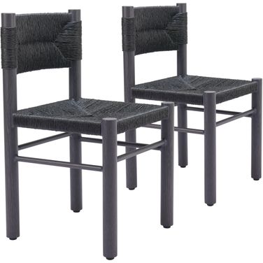 Iska Dining Chair Set of 2 In Black