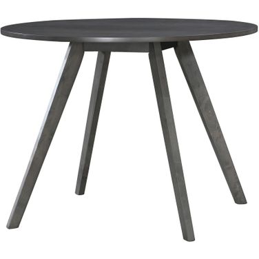 Isla 39.5 Inch Round Wood Dining Table In Grey